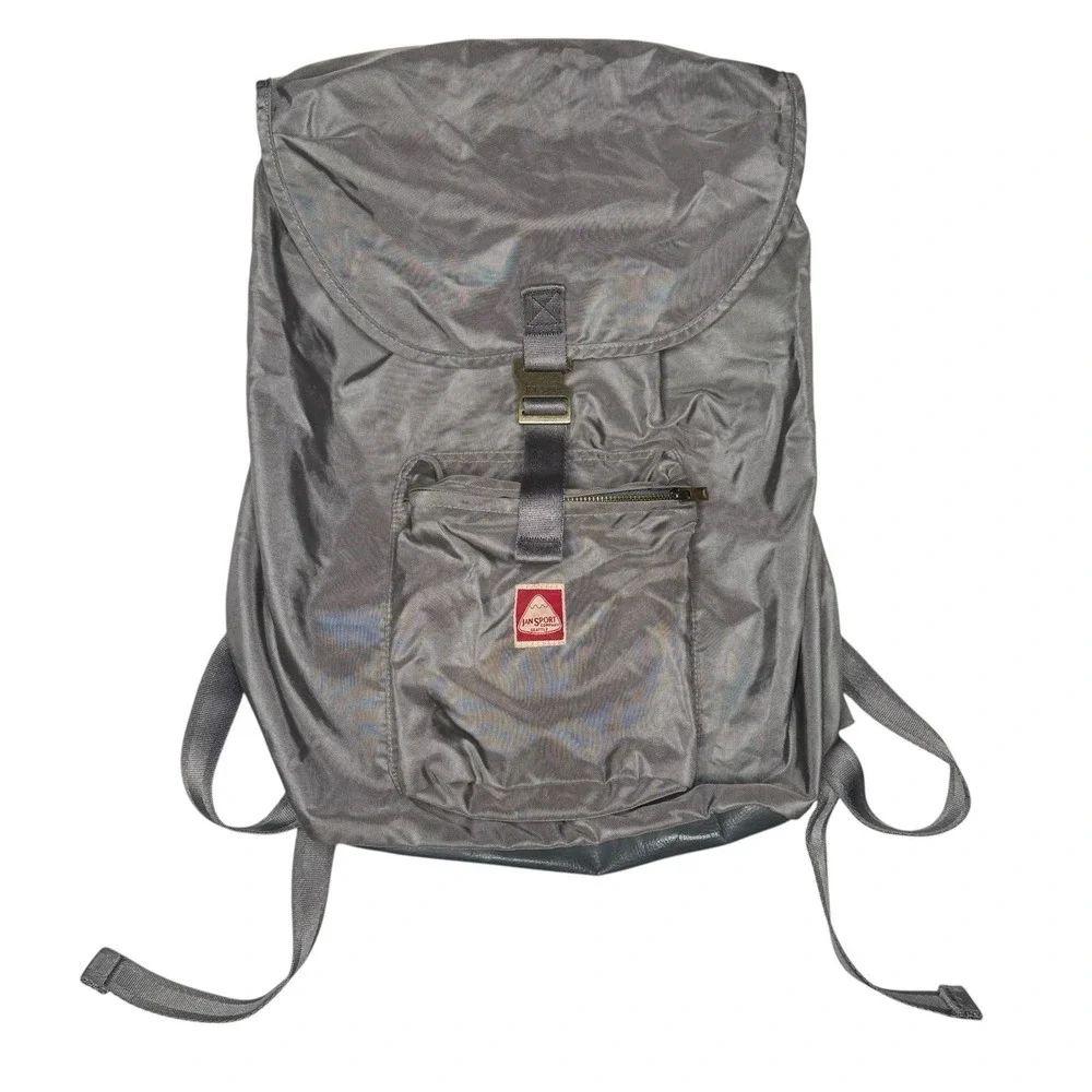 JanSport Vintage Off Trail Heritage Hiking Backpack Skip Yowell Lightweight Gray